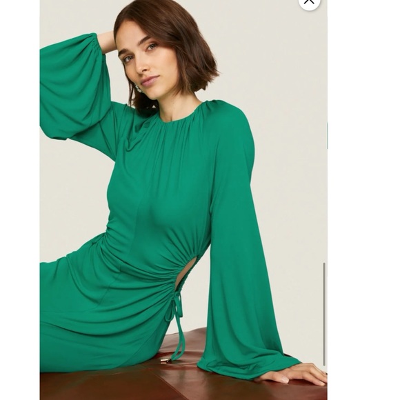 Rebecca Vallance Edie Green Cutout Midi / Maxi Dress - Picture 2 of 15